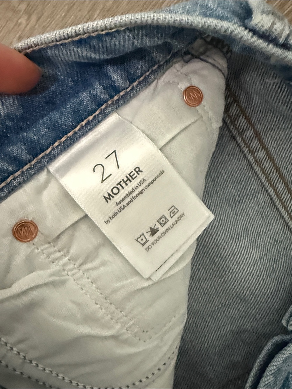 MOTHER Women's Light Wash Straight Jeans - Picture 5 of 9